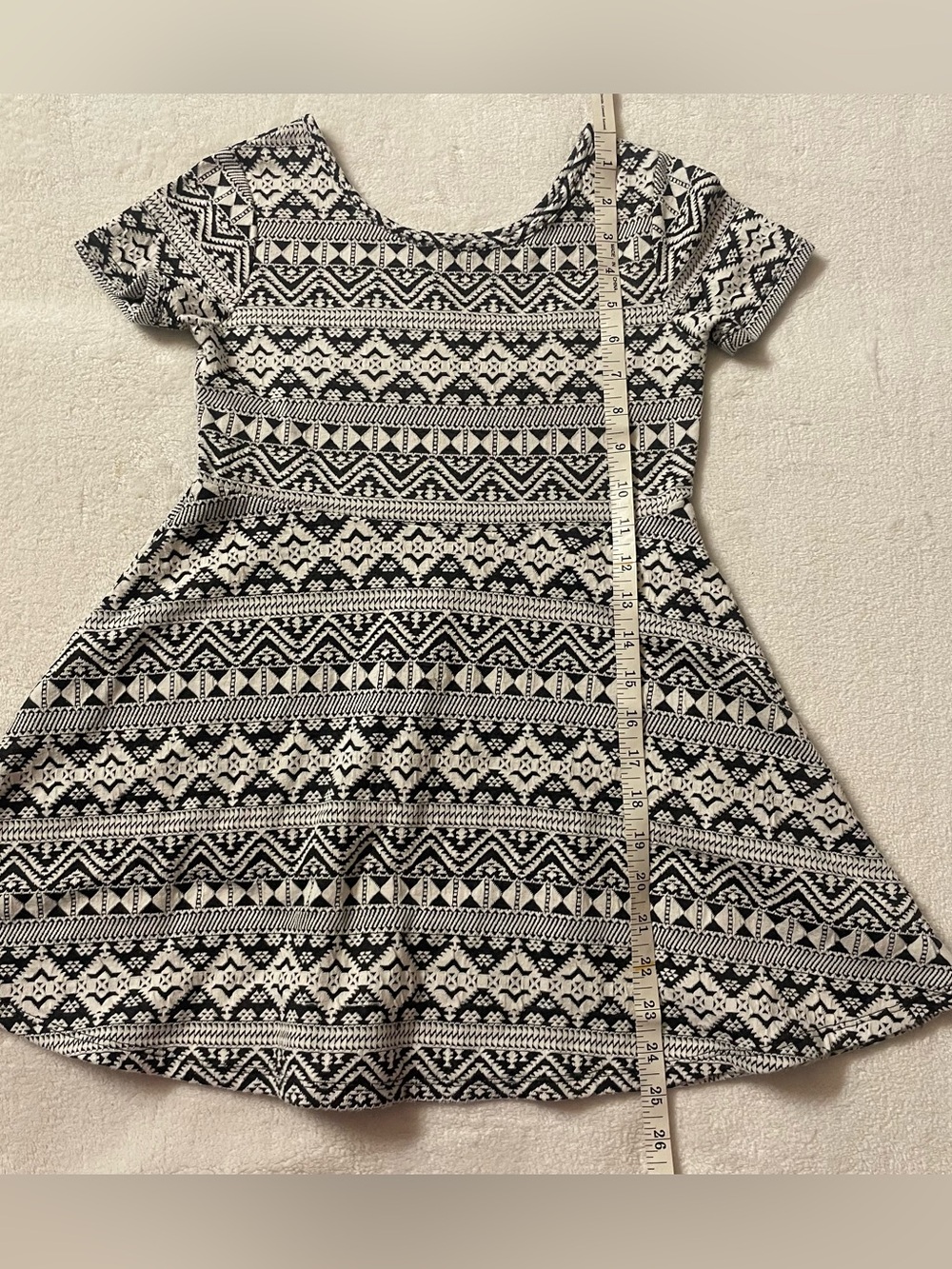Girl’s Geometric Print A-Line Dress size Medium 7/8 - Picture 5 of 10